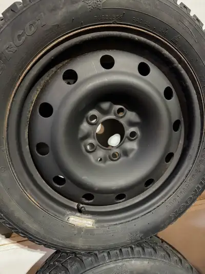 4 Hankook snow tires on rims. Excellent condition. 205 55 R16. From Honda Civic.