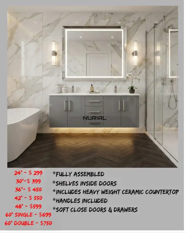 bathroom vanities countertops led mirrors kitchen countertops in Dressers & Wardrobes in Oakville / Halton Region - Image 7