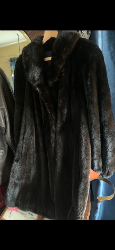 Beautiful black full length mink coat, View more