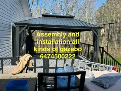 Installing a gazebo, View more