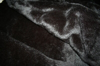 PLUSH BLACK MATERIAL new vintage 'borg'  Single bed size 60x100"