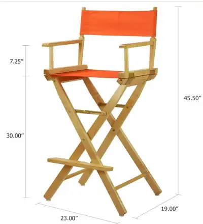 Director Chairs, canvas seat, Bar height (30"), View more