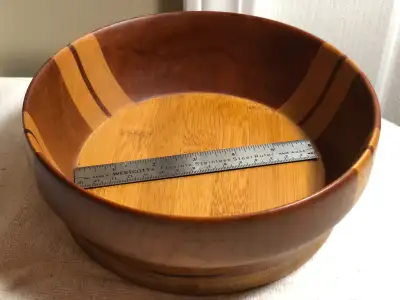 8 Inch Diameter By 2 3/4 Inch High Inlaid Beautifully Wood Turne, View more