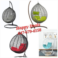 BRAND NEW Egg Swing Chair, stand, Cushion- $179