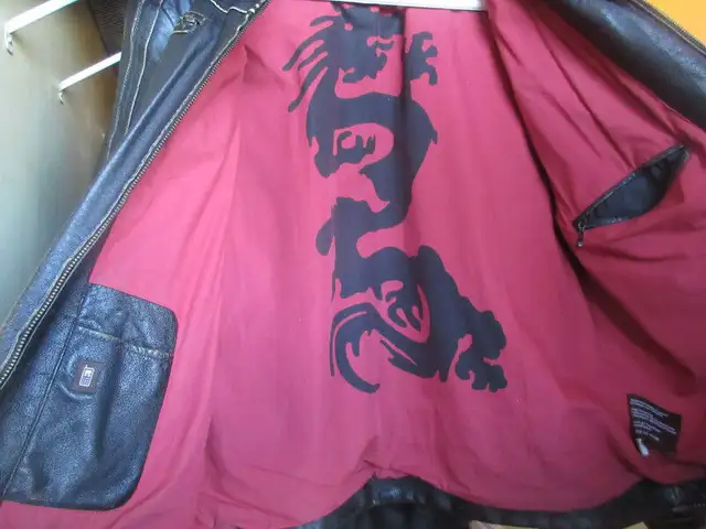 Mens XL Danier Black Distressed Leather Jacket in Men's in Oshawa / Durham Region - Image 3