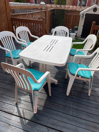 Ensemble table et 6 chaises de jardin