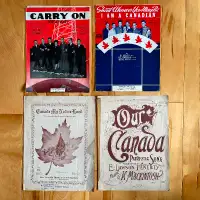 Four Antique Music Sheet Booklets