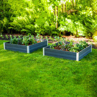 Raised Garden Bed 4 ft. x 4 ft. x 11 in., Pack of 2