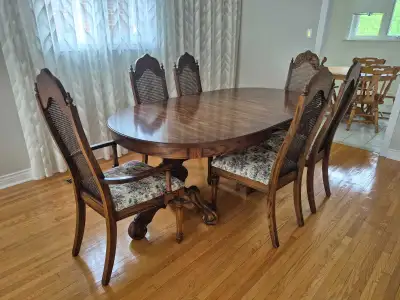 Solid Wood Dining Table & 6 Chairs (with extension), View more