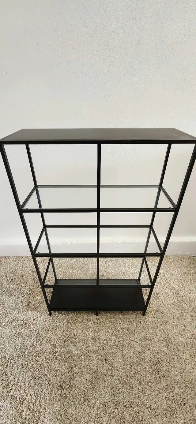 FREE DELIVERY Black 5 Tier Level Glass Shelving Unit / Bookshelf in Bookcases & Shelving Units in Vancouver - Image 7