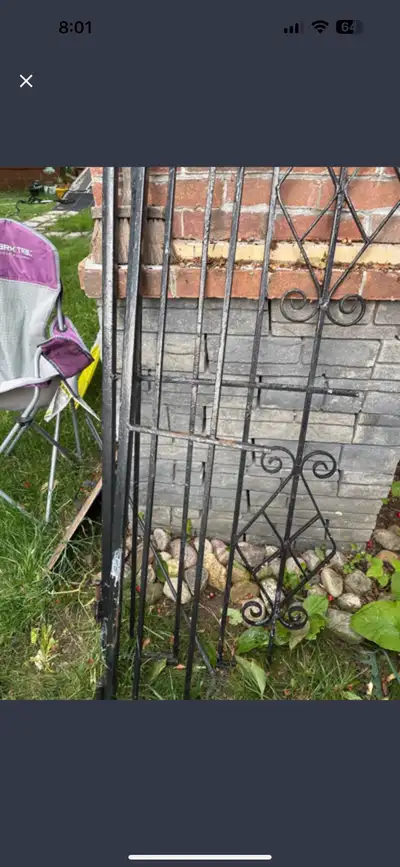 This wrought iron decorative gate is perfect for adding a touch of elegance and security to your pro...