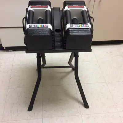Powerblock Adjustable Dumbbells upto 70lbs + Stand, View more