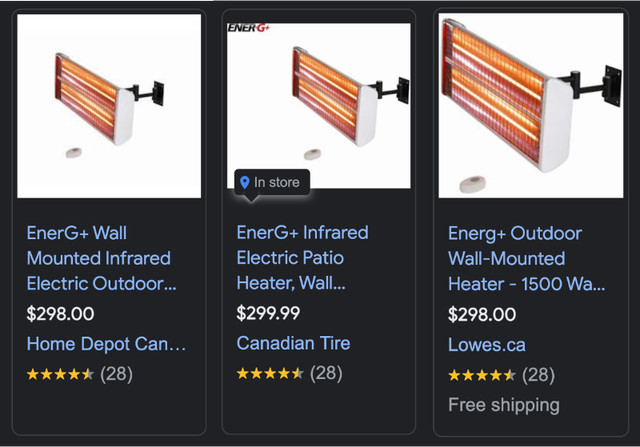 Ener-G+ Wall Mount Infrared Electric Heater in Outdoor Tools & Storage in City of Toronto - Image 4
