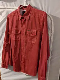 GUESS Button Up Shirt Long Sleeve Men's XS Red NEW NWT