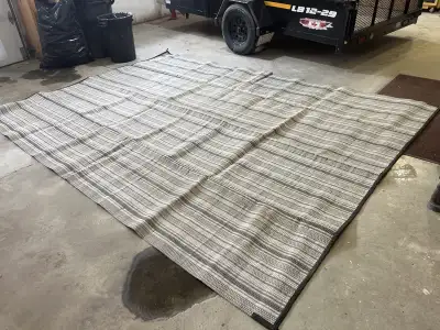 Enhance your campsite with this durable RV exterior mat, designed to withstand the elements and prov...