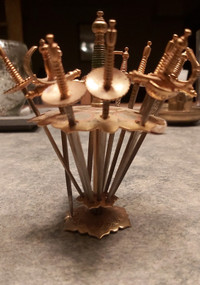 Vintage Cocktail Swords and stand