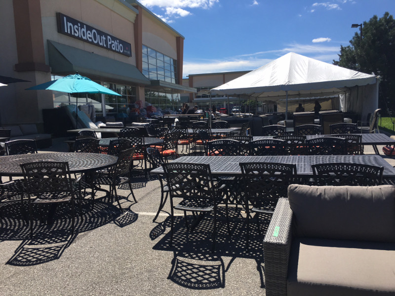 InsideOut Patio Tent Sale This Weekend ONLY Patio & Garden Furniture
