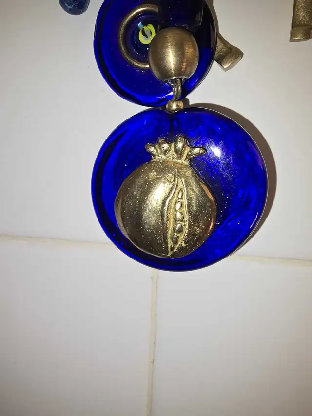 Wall Decor/ Wind Chime made with vintage Brass and glass  in Home Décor & Accents in City of Toronto - Image 4