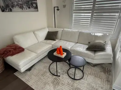 White Leather Sofa for Sale, View more