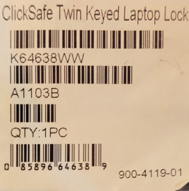 Kensington Twin key laptop security cable in Laptop Accessories in Edmonton