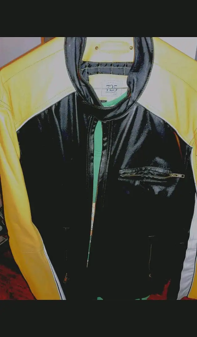 Motorcycle style leather jacket for men $200 or swap  in Men's in City of Toronto - Image 4