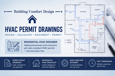 Mechanical (HVAC) Design and Permit, Heat Loss/Gain calculation, View more