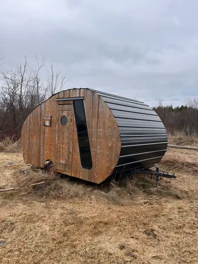 Teardrop camper. Built 6 years ago for a film prop. Needs some TLC! Great Steel roof.(9-96x36pcs) To...