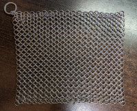 8"x7" Stainless Steel Chainmail Scrubber for Cast Iron Pans