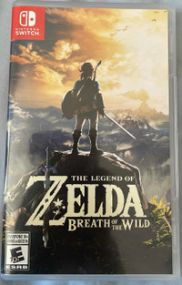 Nintendo switch game , the legend of Zelda Breath of the Wild , 