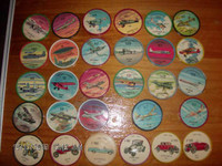 29 pcs. picture wheels, 6 cars, 23 planes..$20 for all.