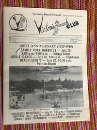 VICTORIA BEACH HERALD 1985 60th ANNIVERSARY ISSUE PHOTOS