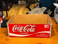 Coca Cola Classic Box Crate Case Cardboard Carrier Holds 4 - 6 P