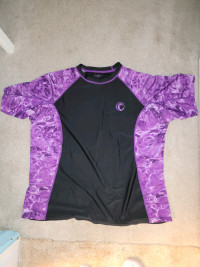 Women's Rash Guard Purple Shirt 3XL (Fits Like a 2XL) UPF 50+
