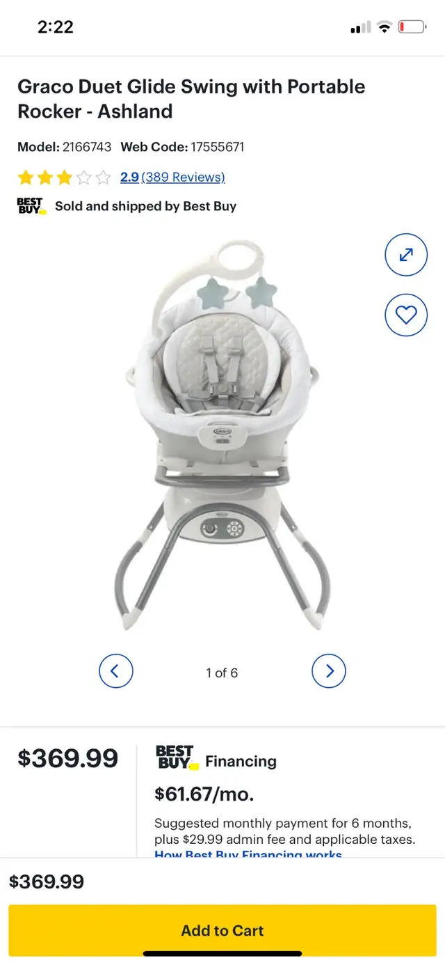 Graco Duet Glide Swing with Portable Rocker in Playpens, Swings & Saucers in Winnipeg - Image 8