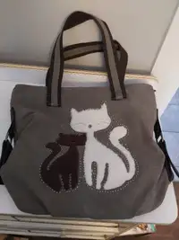 Women's shoulder bag,  cat design