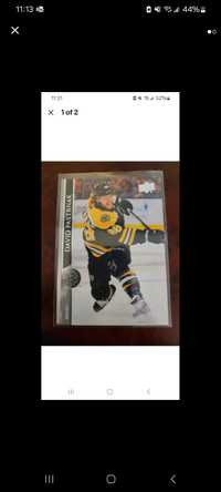 2020-21 Upper Deck David Pastrnak Boston Bruins Hockey Card