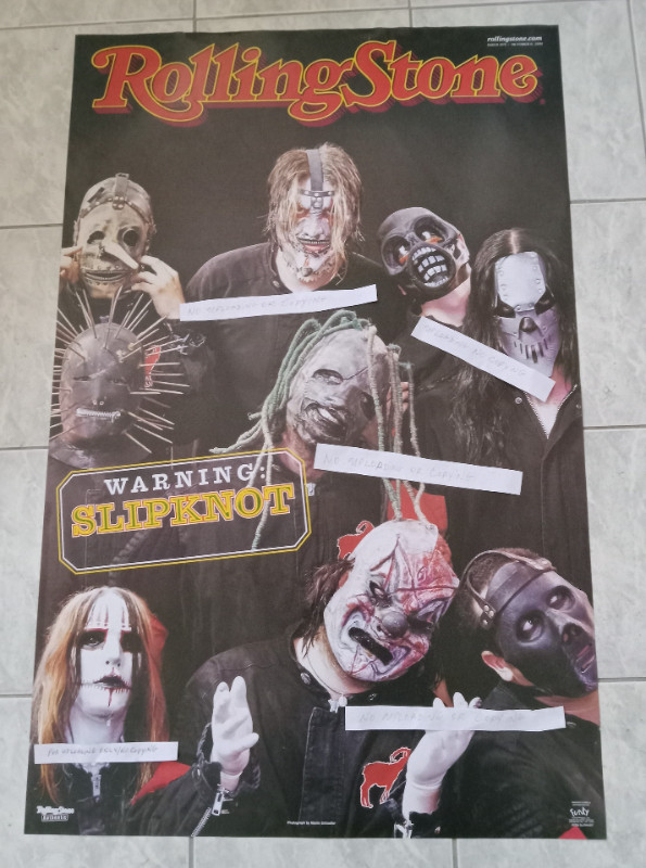 SLIPKNOT ORIGINAL LIC COVER OF THE "ROLLING STONE" AS A POSTER!! in Arts & Collectibles in Mississauga / Peel Region
