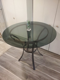 ROUND GLASS TABLE - Price REDUCED!