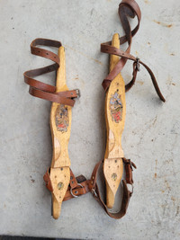 Classic pair of vintage ice skates from Holland from the 1940's.