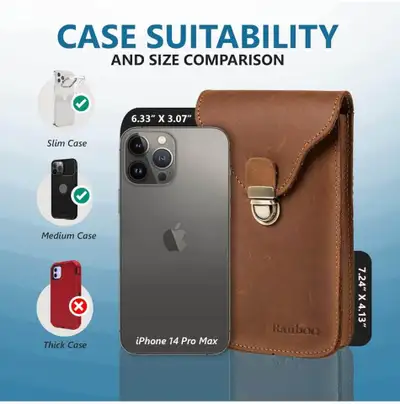 Belt Case Genuine Leather Phone Holster, View more