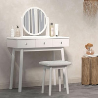 SDHYL Vanity Table Set with Stool, Makeup Table Set