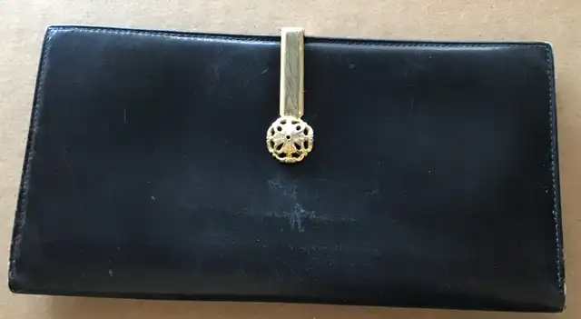 1960s-Vintage-Richini Via Condotti Roma Leather & Brass-Wallet in Women's - Bags & Wallets in City of Toronto - Image 2