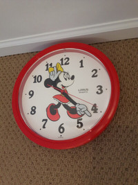 Vintage Disney MINNIE Mouse Quartz Wall Clock Lorus Quartz