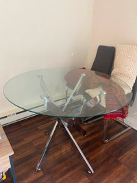 Glass table and coffee table for sale