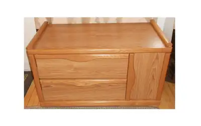 TV Stand with Drawers $60. 39.5w x 21d x 23h. Can be used as a dresser as well.