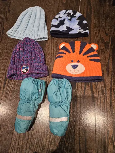 Baby/toddler winter hat + glove lot, View more