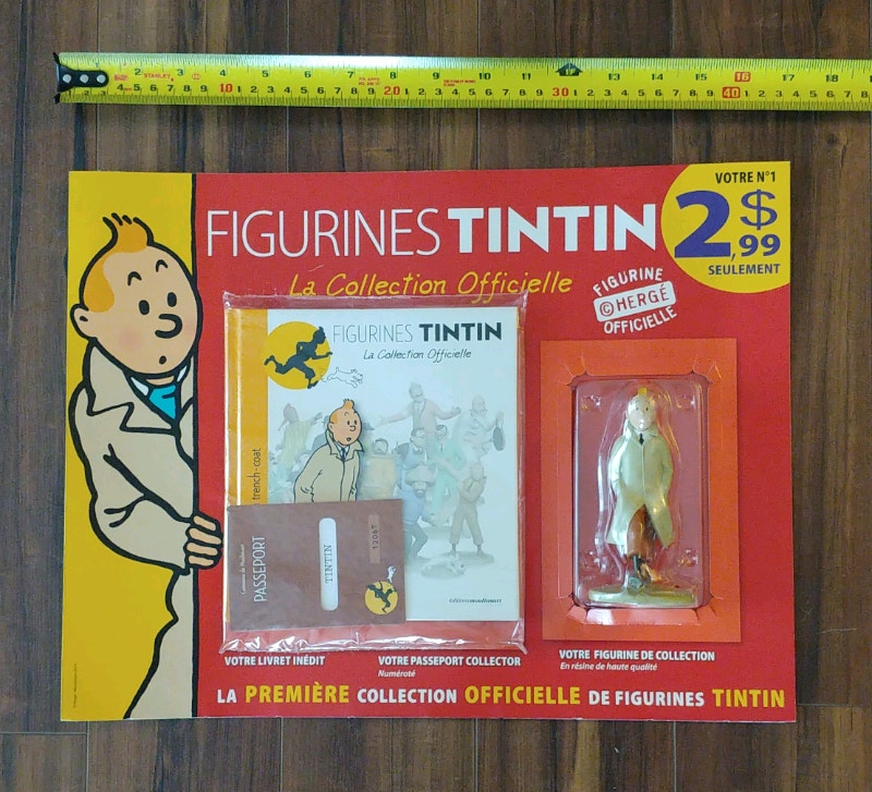 Figurine Tintin La Collection Officielle avec passeport, livret Jouets et jeux Laval/Rive