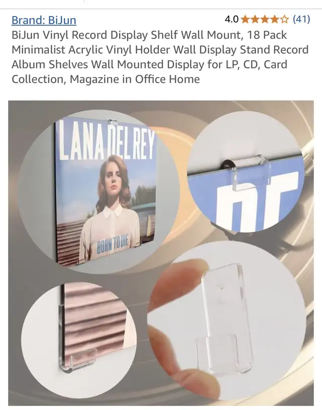 Amazon clear Vinyl Display Shelf Wall Mount  in Arts & Collectibles in Ottawa - Image 8