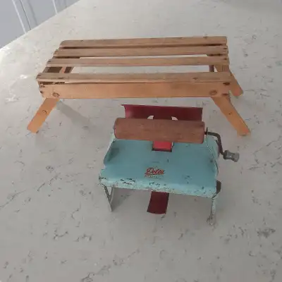 Located in linwood 5-6inch high and long Table is 14 inch long