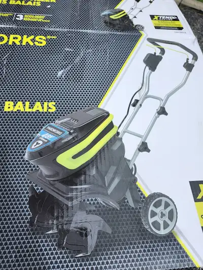 Yardworks 48V Max Brushless Tiller, 14-in Battary Included, View more